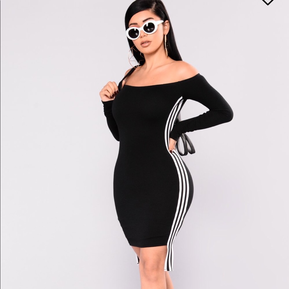 Size 2x black and white dress